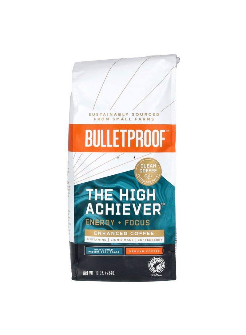 Coffee, The High Achiever, Ground, Medium-Dark Roast, 10 oz (284 g)